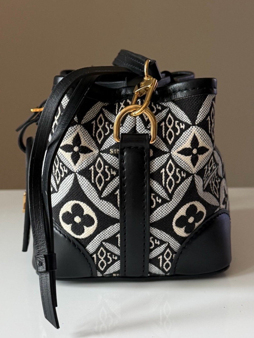Louis Vuitton Noe Mini Since 1854 Jacquard Bucket Crossbody Bag - Picture 3 of 13